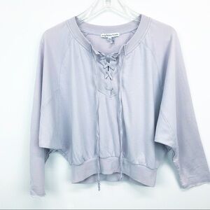 YOUNG Fabulous & Broke LaceUp Sweatshirt NWTSizeXS